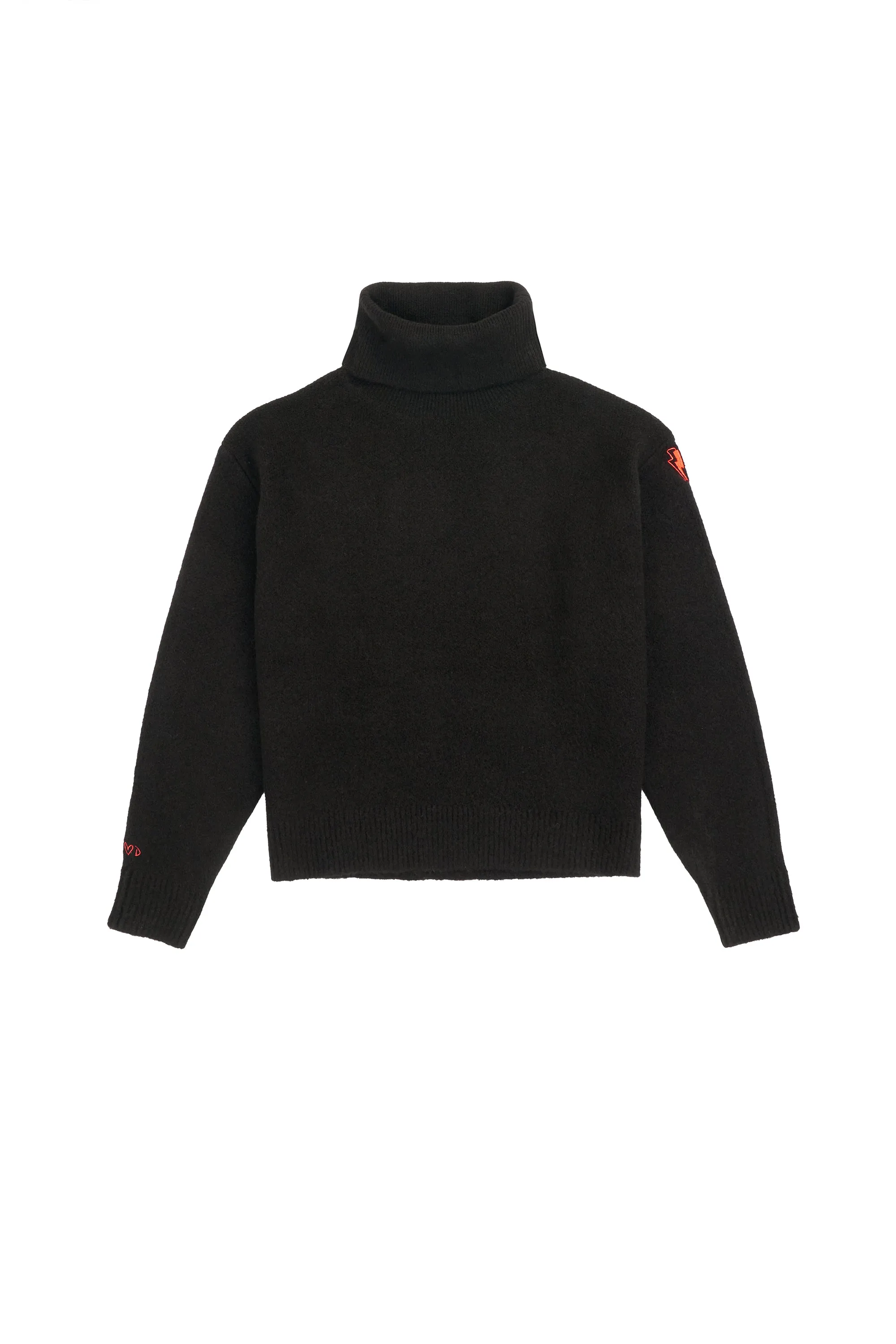 Lightweight Weave luxe feel Black Turtleneck Knitted Jumper