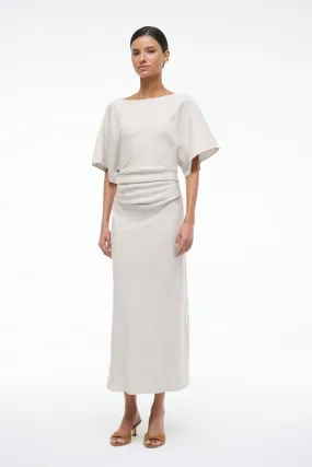 AMELIE LINEN MIDI DRESS | NATURAL Fashion-Forward