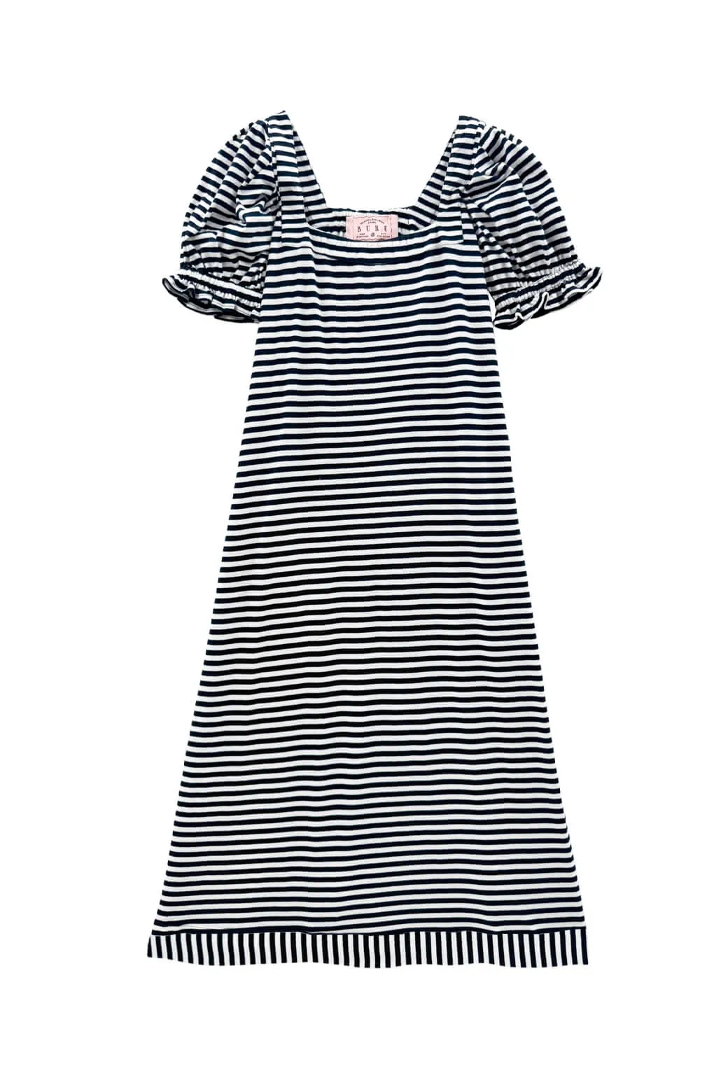 Street Vibe Fair-Trade Buru x Kristin Kennedy Hampton Dress - Navy & White Stripe Knit