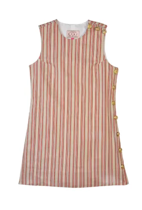 Love Energy Buru x Megan Stokes Jackie Dress - Poppy and Brown Stripe