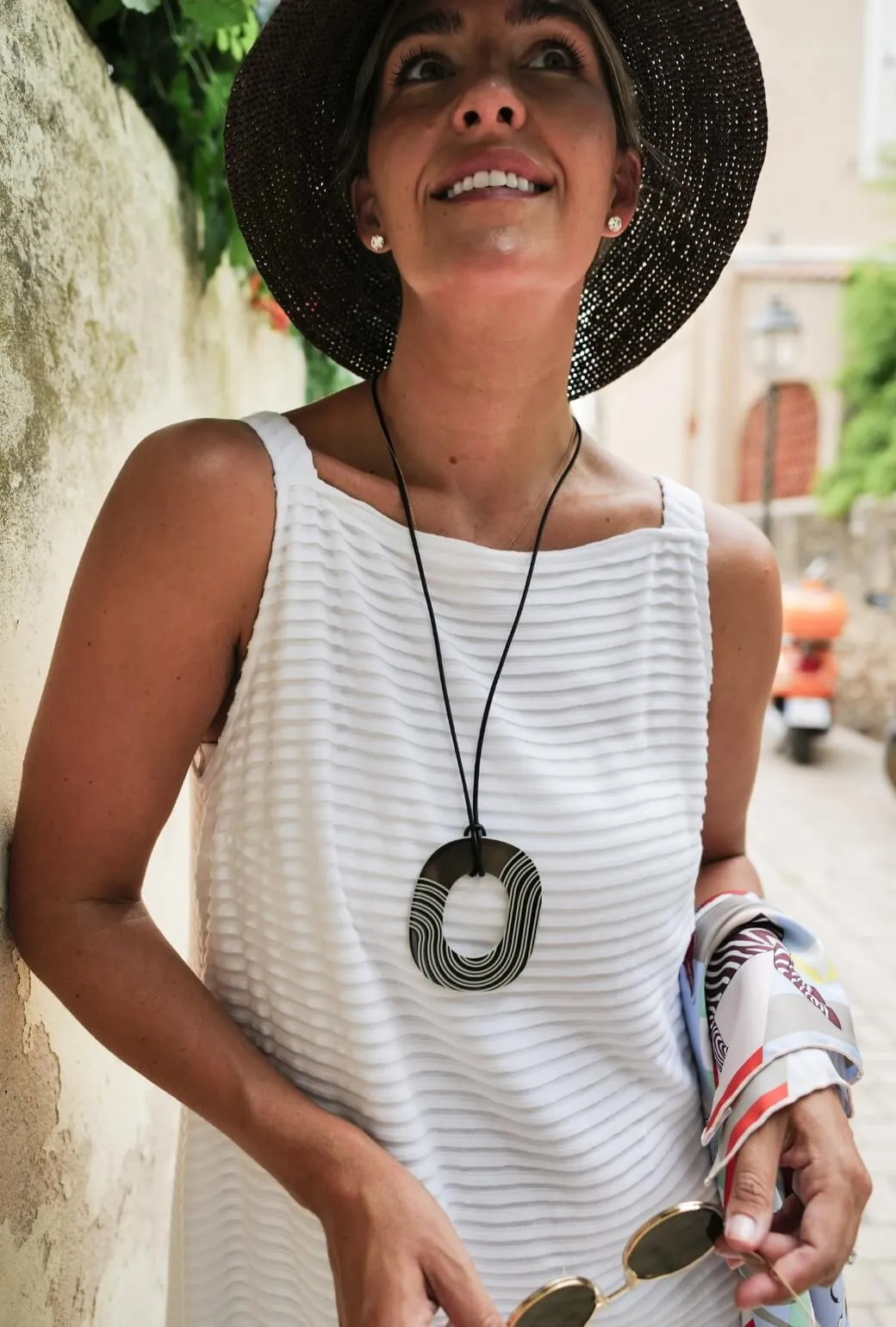 Buru x Megan Stokes The Megan MIDI Dress - White Pintuck Knit Trendy Design Fashion Look
