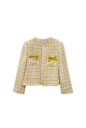 AllPurposeFastening Quick Access Closures Buru x Old Soul Etiquette Bow Blazer - Spring Tweed