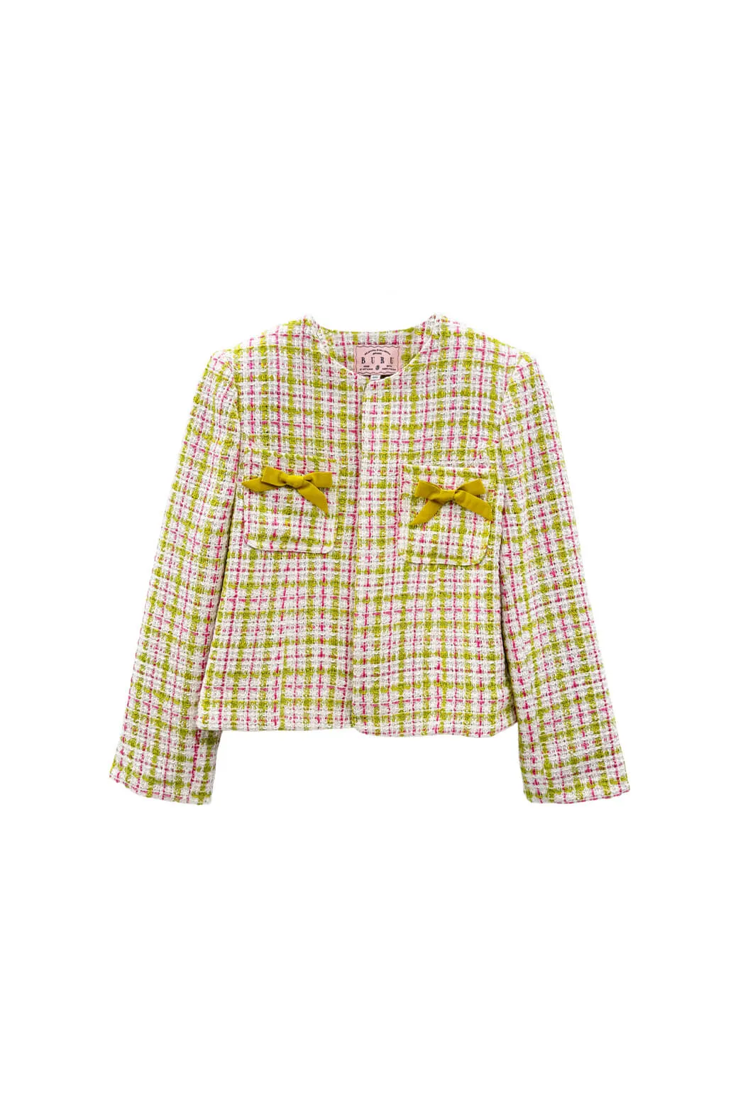 AllPurposeFastening Quick Access Closures Buru x Old Soul Etiquette Bow Blazer - Spring Tweed