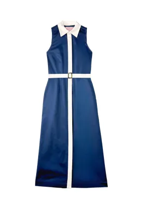 Buru x PBL Maxine Shirtdress - Navy Poplin Classic and Modern AdjustableStraps