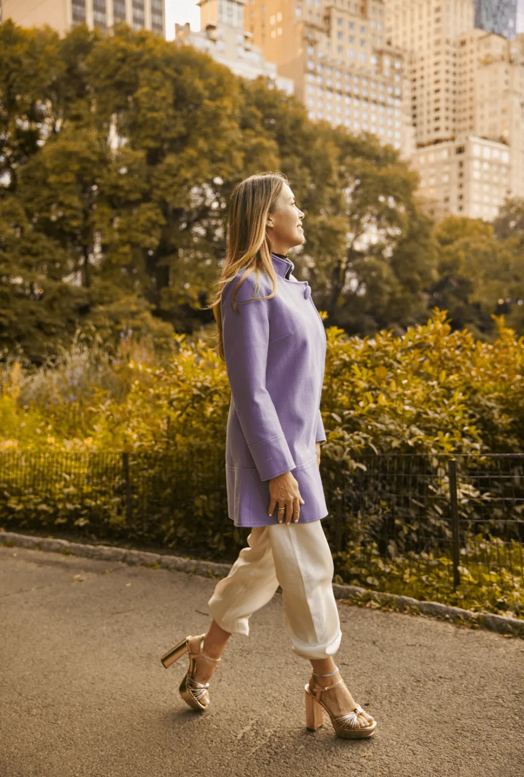 Buru x Tori Mellott Mod Coat - Brushed Lilac AntiStaticLayer Elasticated Waistband