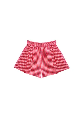 Soft Material Quick Access Zippers Buru x Val Everyday Shorts - Red Gingham