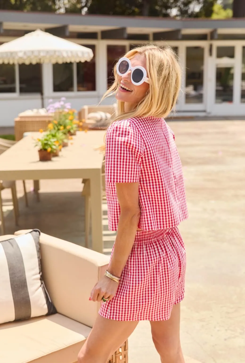 Buru x Val Everyday Shorts - Red Gingham Classic Cut