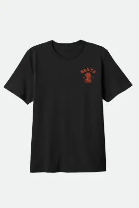Ventilated Side Panels Darver Short Sleeve Standard Tee Black