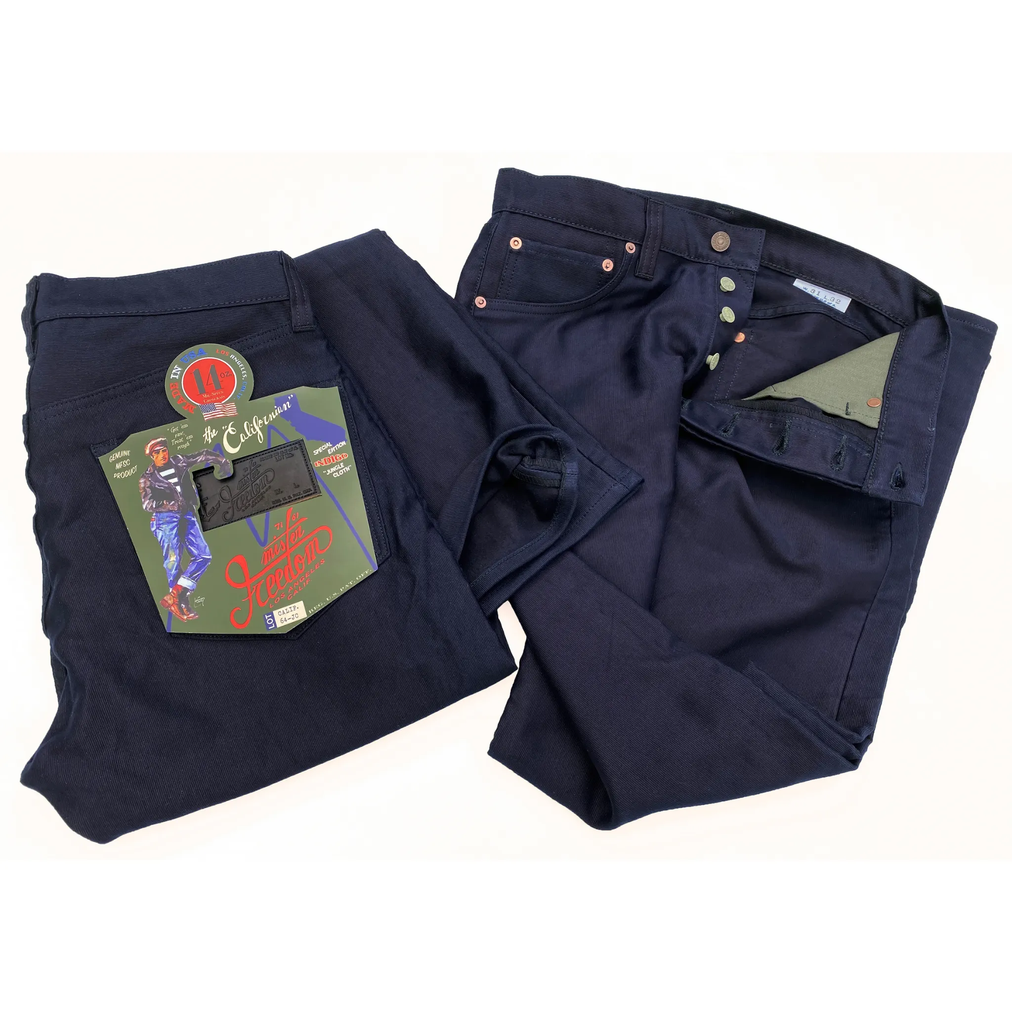 Californian Lot. 64 - Indigo Jungle Cloth (Straight Leg) Casual Comfort