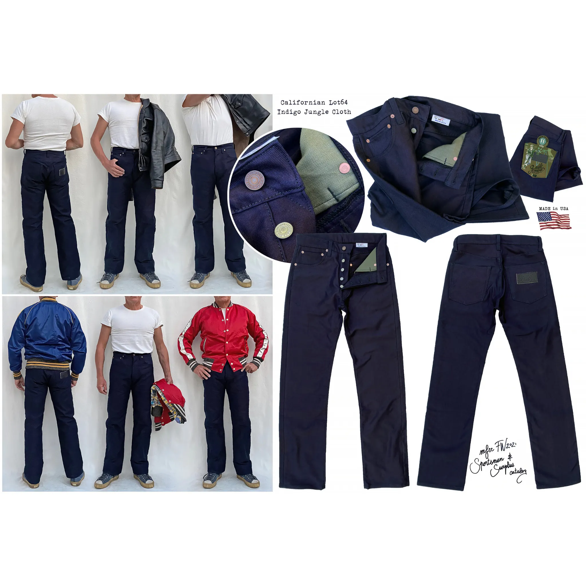 Californian Lot. 64 - Indigo Jungle Cloth (Straight Leg) Perfect Fit