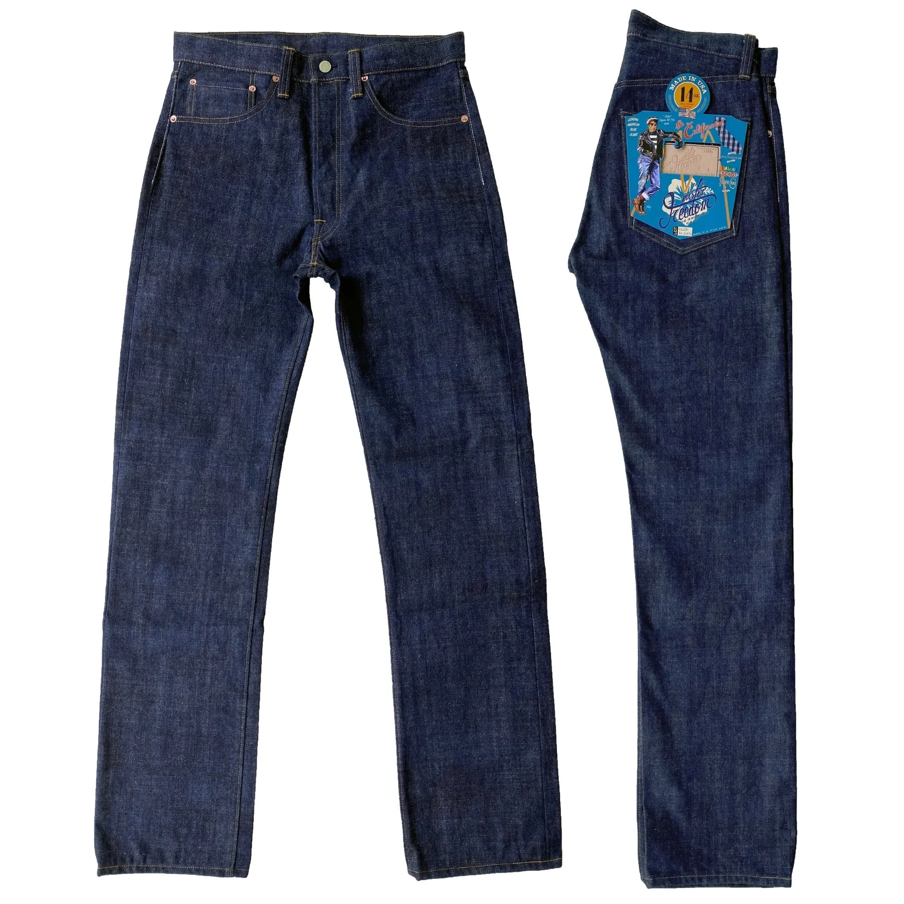 Flexible Use Low Profile Californian Lot.64 "Paniolo" - Hawaii Denim (Straight Leg)