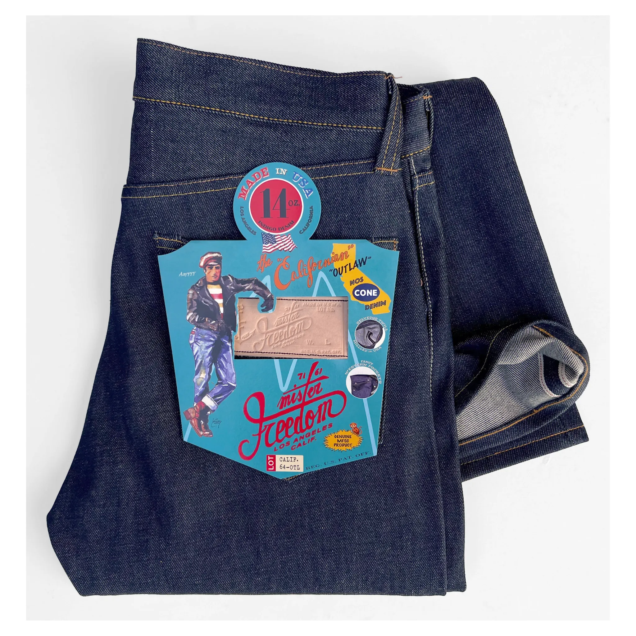 Comfy Active Californian "Outlaw" Lot64 - NOS Cone Denim (Straight leg)