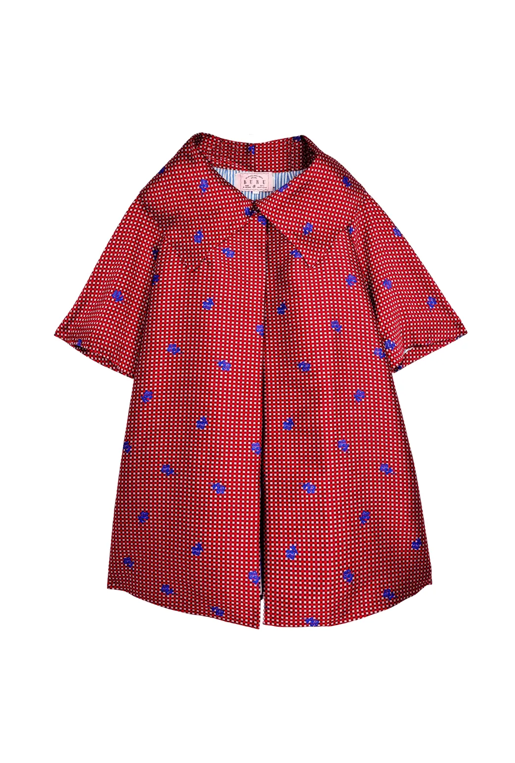 Car Coat - Gingham et Rose DoubleStitchSeams Durable Zipper
