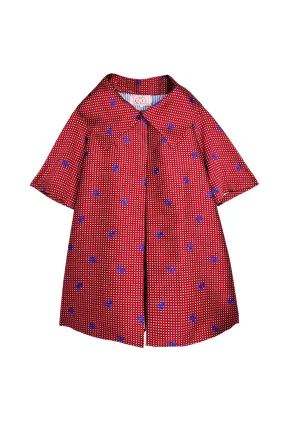 Car Coat - Gingham et Rose DoubleStitchSeams Durable Zipper