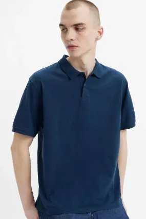 Contrast Stitch Detail Authentic Polo Navy Blazer