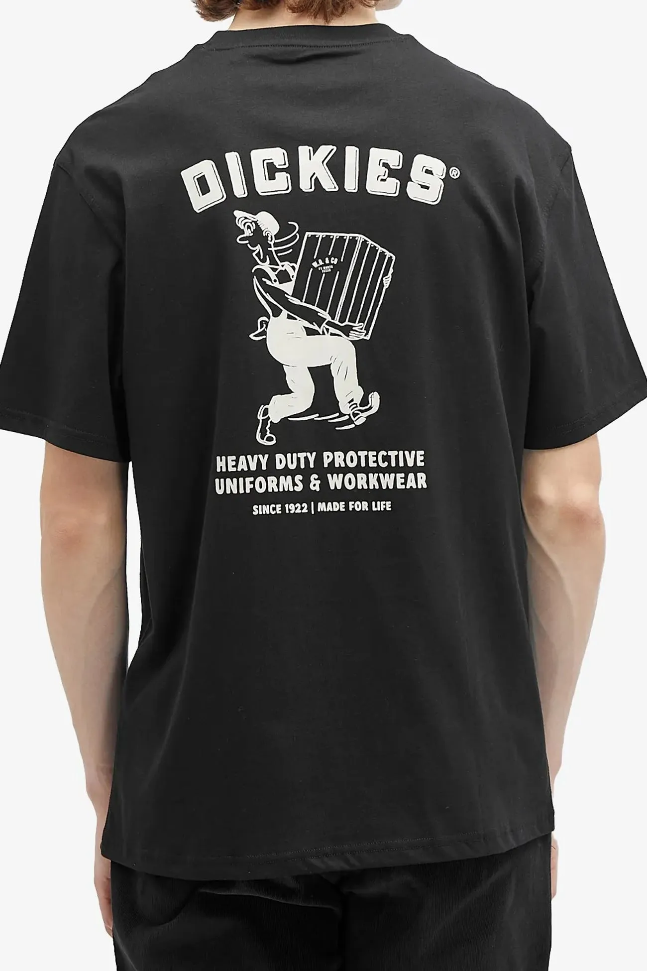 NonRestrictive Fit Multipanel Construction Move On Dickies Builder Short Sleeve Tee Black