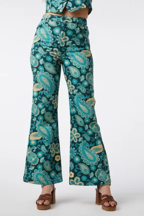Sunset Paisley Flare Jean Easy Fit Relaxed Waist