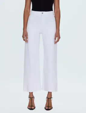 Penny High Rise Wide Leg Crop, Blizzard Smart Casual Athlete Fit Modern Minimalist Creative Look