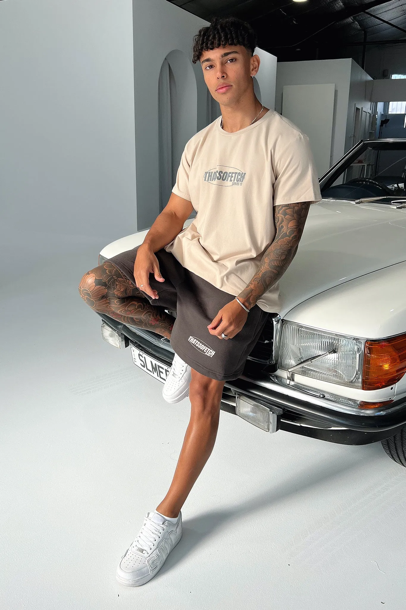 Series 10 Oversized Tee - Beige Relax Fit Design vacation wear