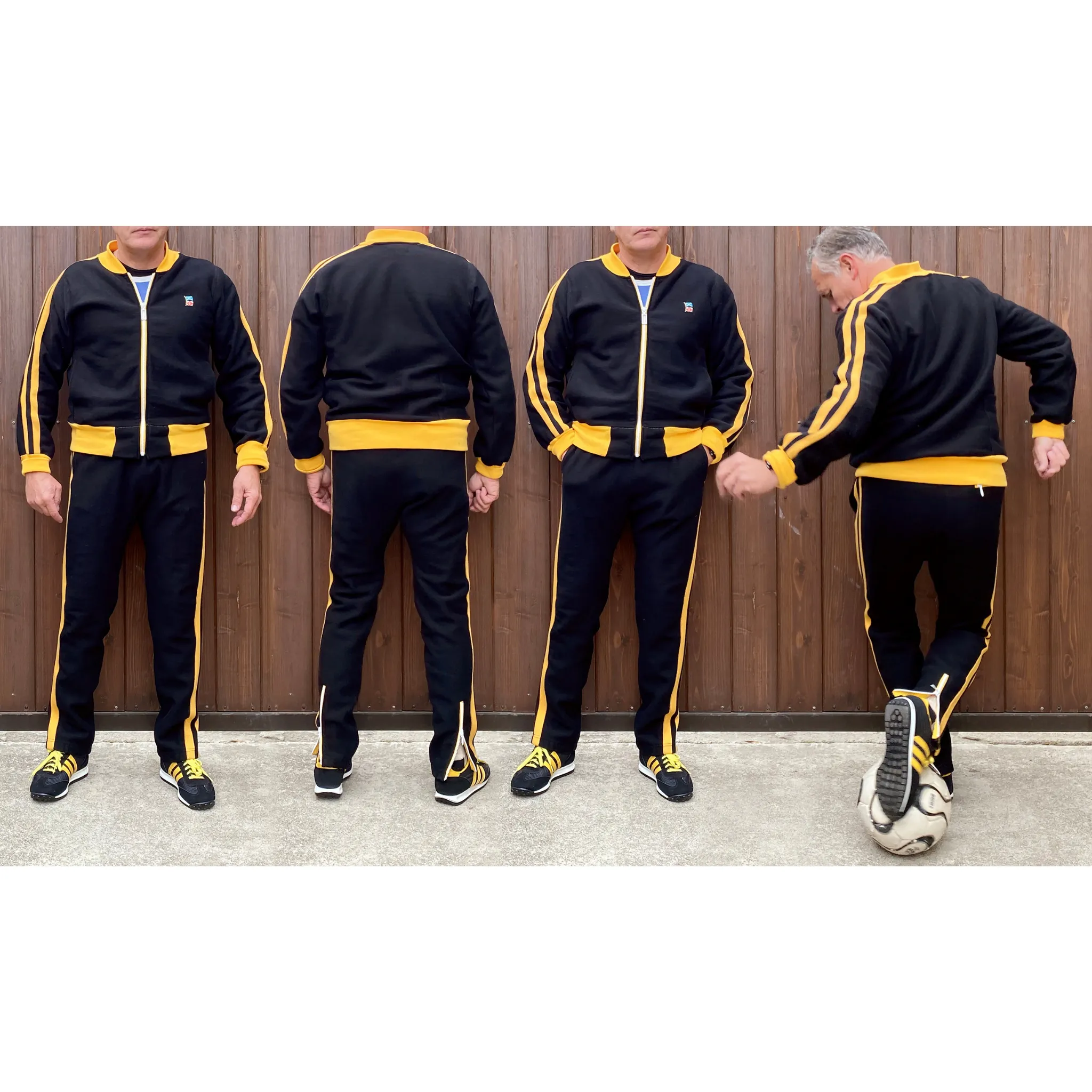 Layer-Friendly Fit Track Master Pants - Black/Gold