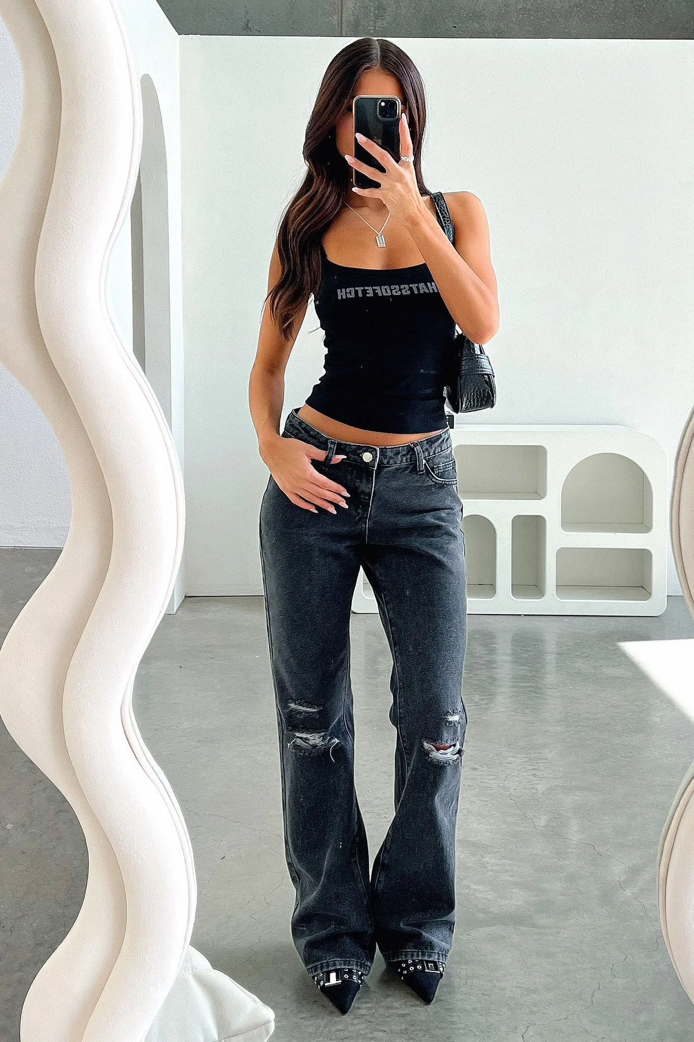 Jesse Low Rise Jeans - Black school wear Style Essential
