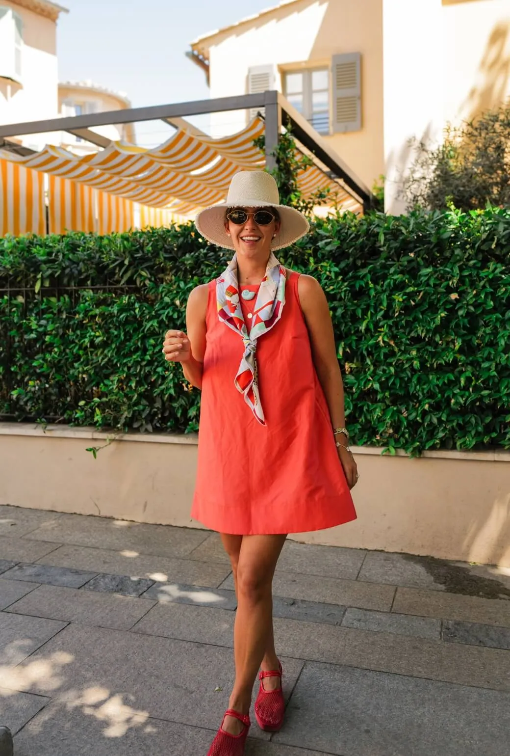 Buru x Megan Stokes The Megan MINI Dress - Coral Twill Layered Texture Lined interior