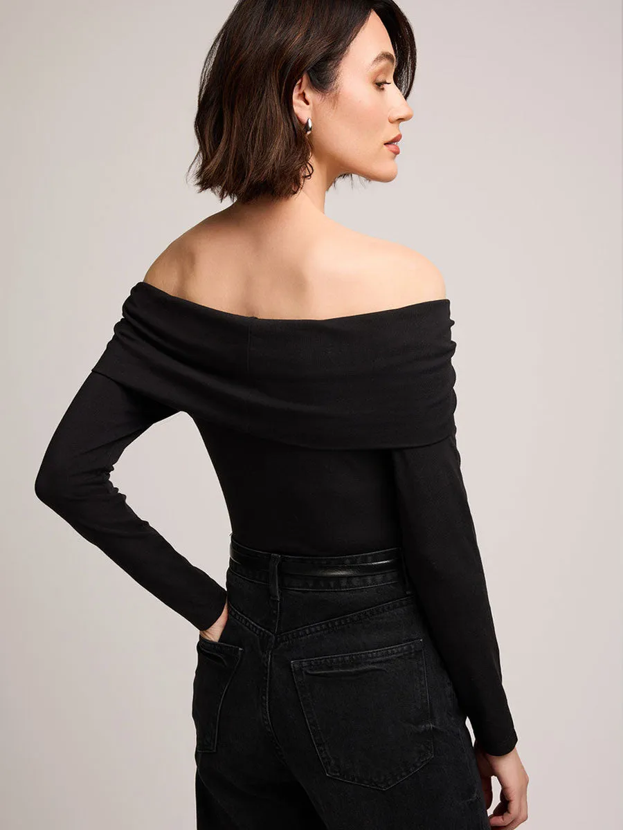 CHARLIZE TOP - BLACK Modern Polo