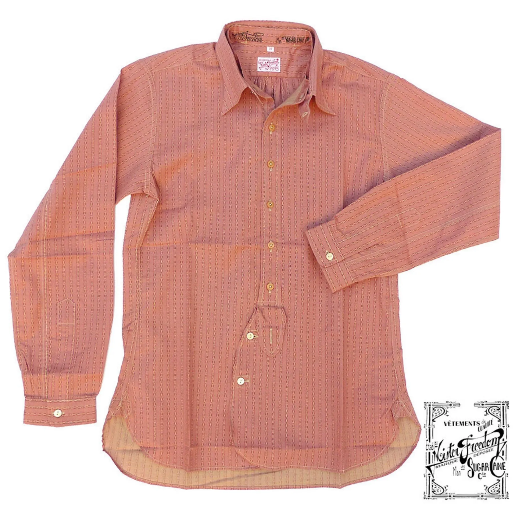 Classic Collar Chemise Fantaisie - Rouge - Warehouse