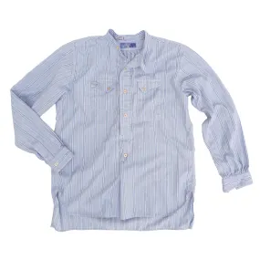 Chemise Poilu - Blue Dobby Stripe Smooth Zipper Design