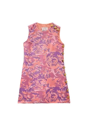 Buru x Old Soul Etiquette Jackie Dress - Lilac Abstract Flamestitch Office Cool Quick-Dry