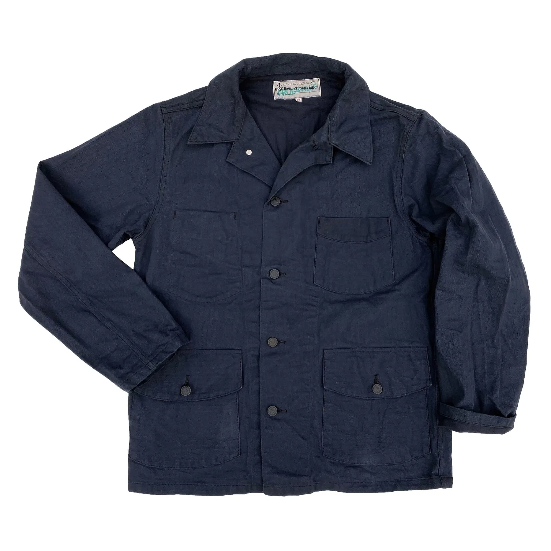 Frogman Jacket - Navy HBT Elasticated Waistband Compression Packability