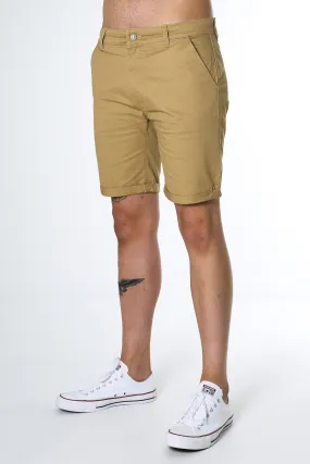 Chino Short Light Camel Durable Seam Construction Multi-Purpose Wear