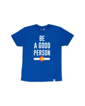 Signature Colorado Hometown T-Shirt - Blue Reflective Logo Detail Bamboo Fiber Fabric