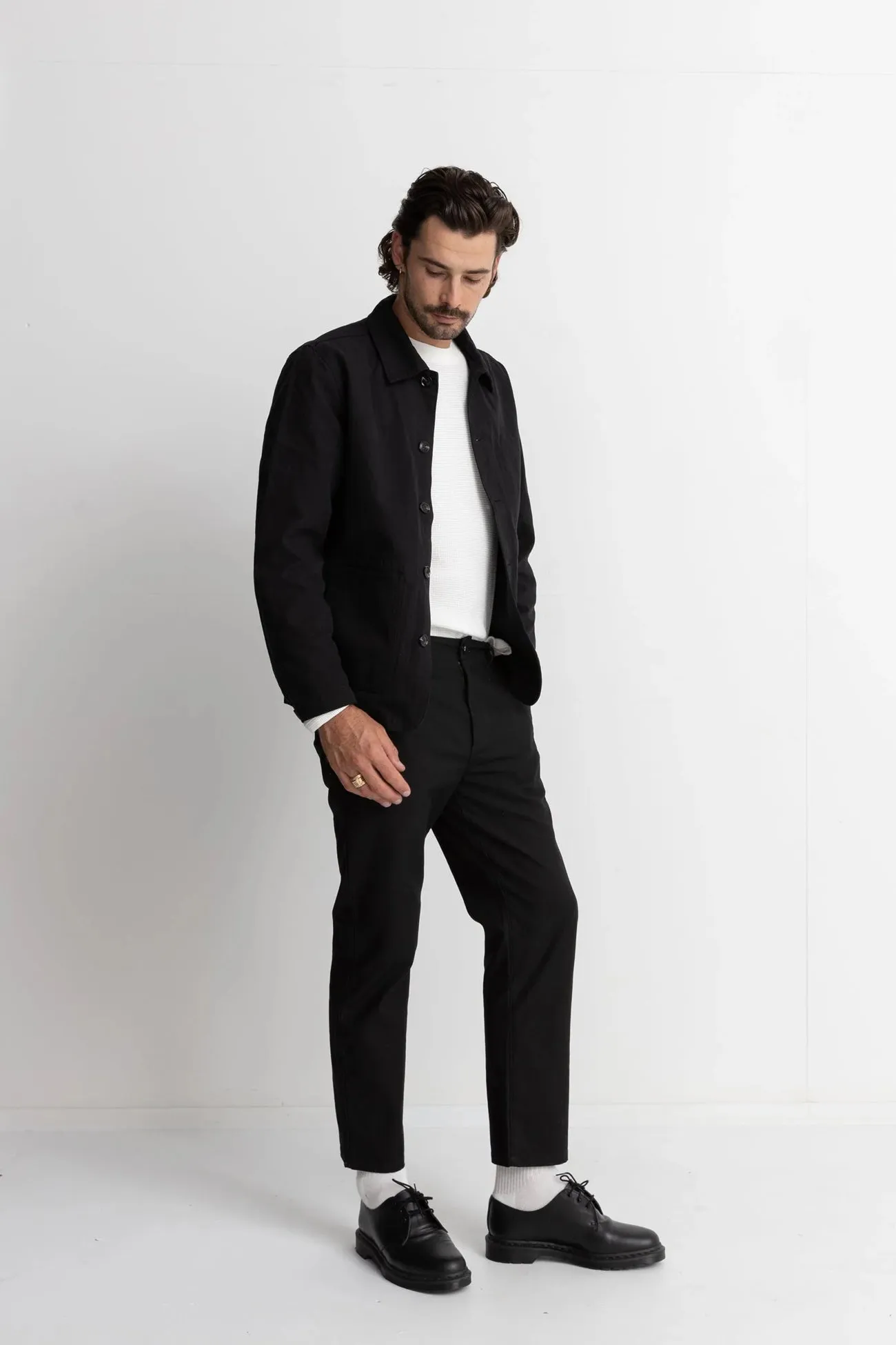 Classic Fatigue Pant Vintage Black Hygienic Inner Layer Multi-Purpose Wear