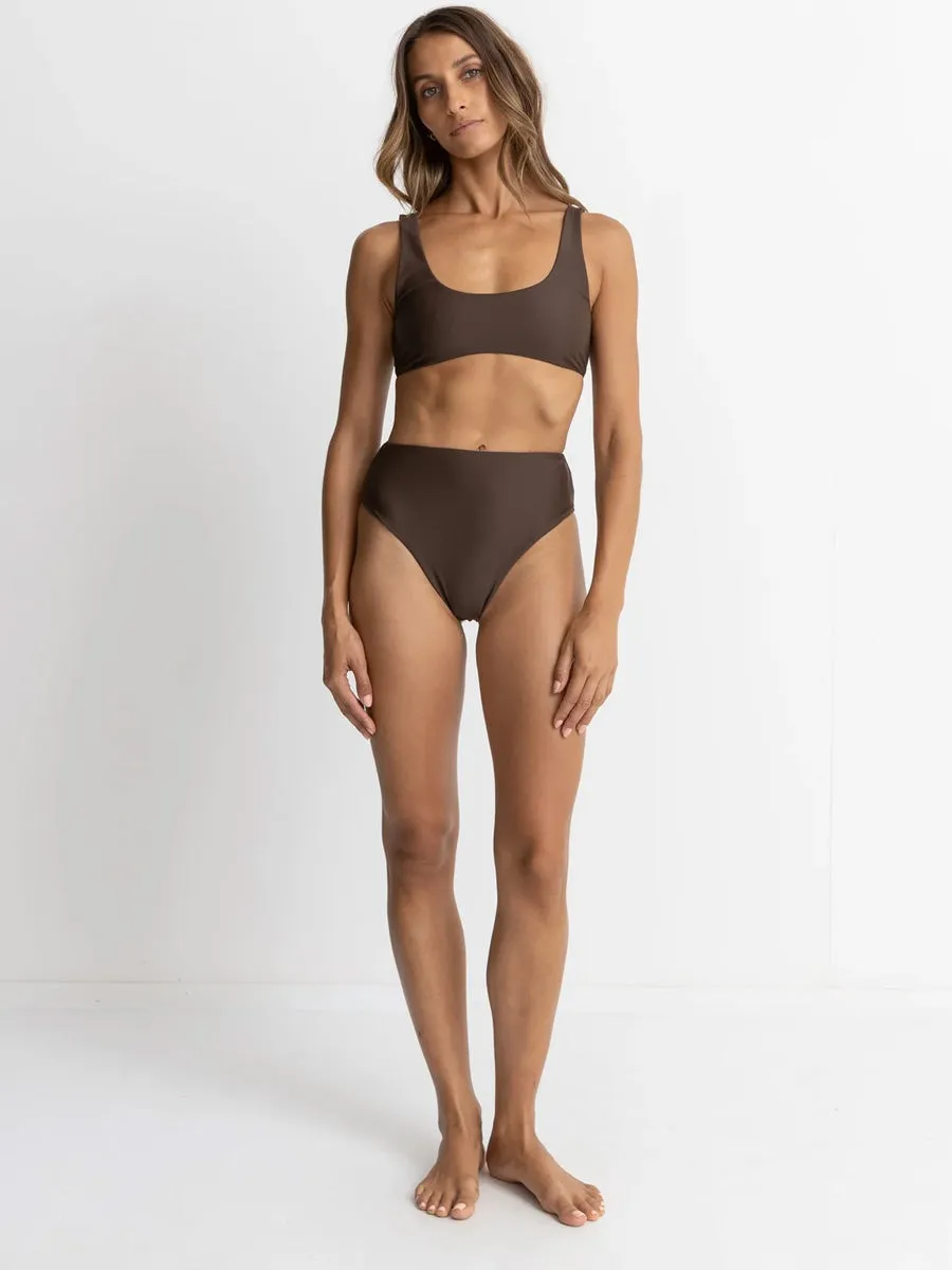 Perfect Length CLASSIC HI WAIST PANT - CHOCOLATE