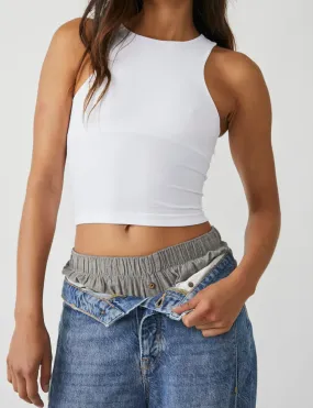 Limited Edition Soft Shell Fabric Clean Lines Cami, White