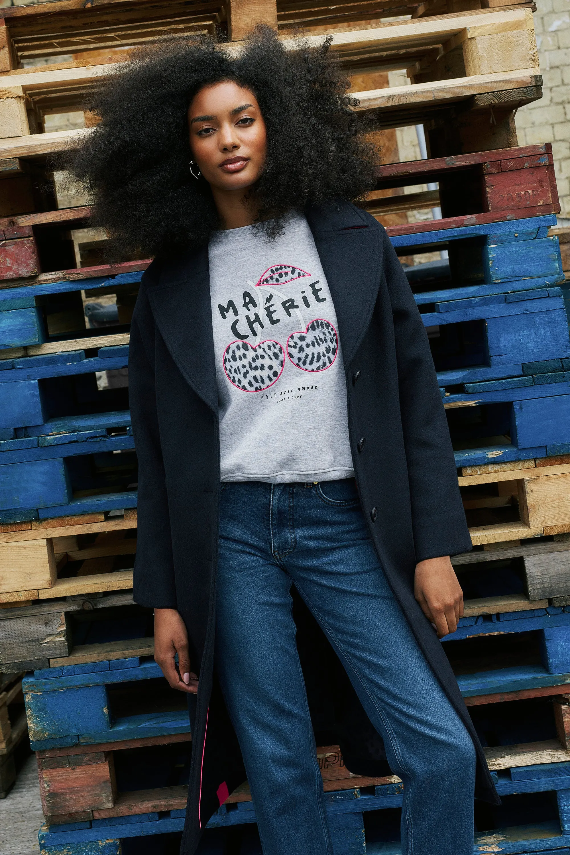 Cozy Clothing Style Versatile Comfort Light Grey Marl Ma Cherie Sweatshirt