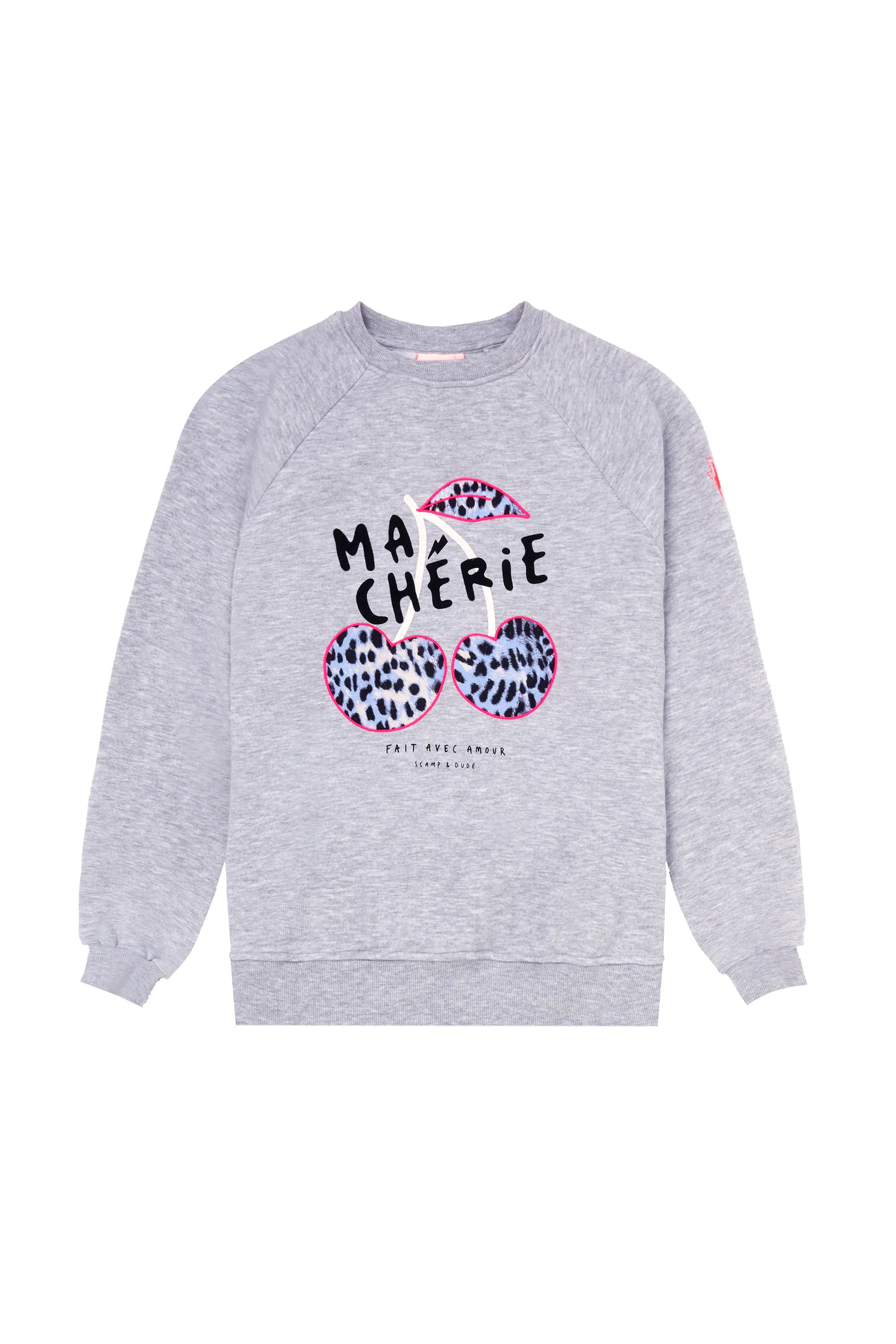 simple design Light Grey Marl Ma Cherie Sweatshirt