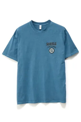 Double Needle Hemming Combo Platter Tee Wash Marine Blue