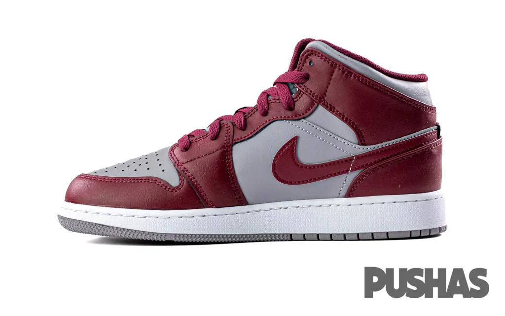Air Jordan 1 Mid 'Cherrywood Red' GS (2022) High-performance piece Grip Enhancing Pattern
