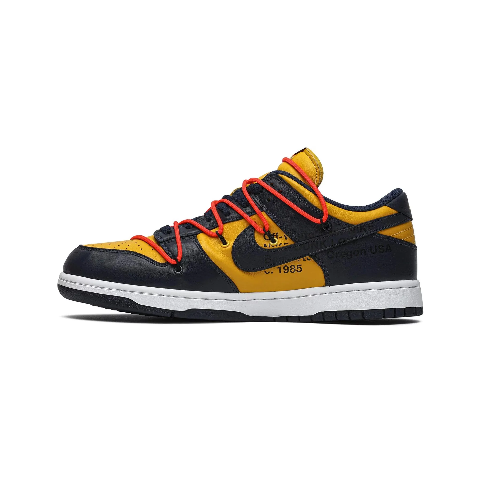 Elastic laces Durable Support Dunk Low x Off-White - University Gold Midnight Navy (New)