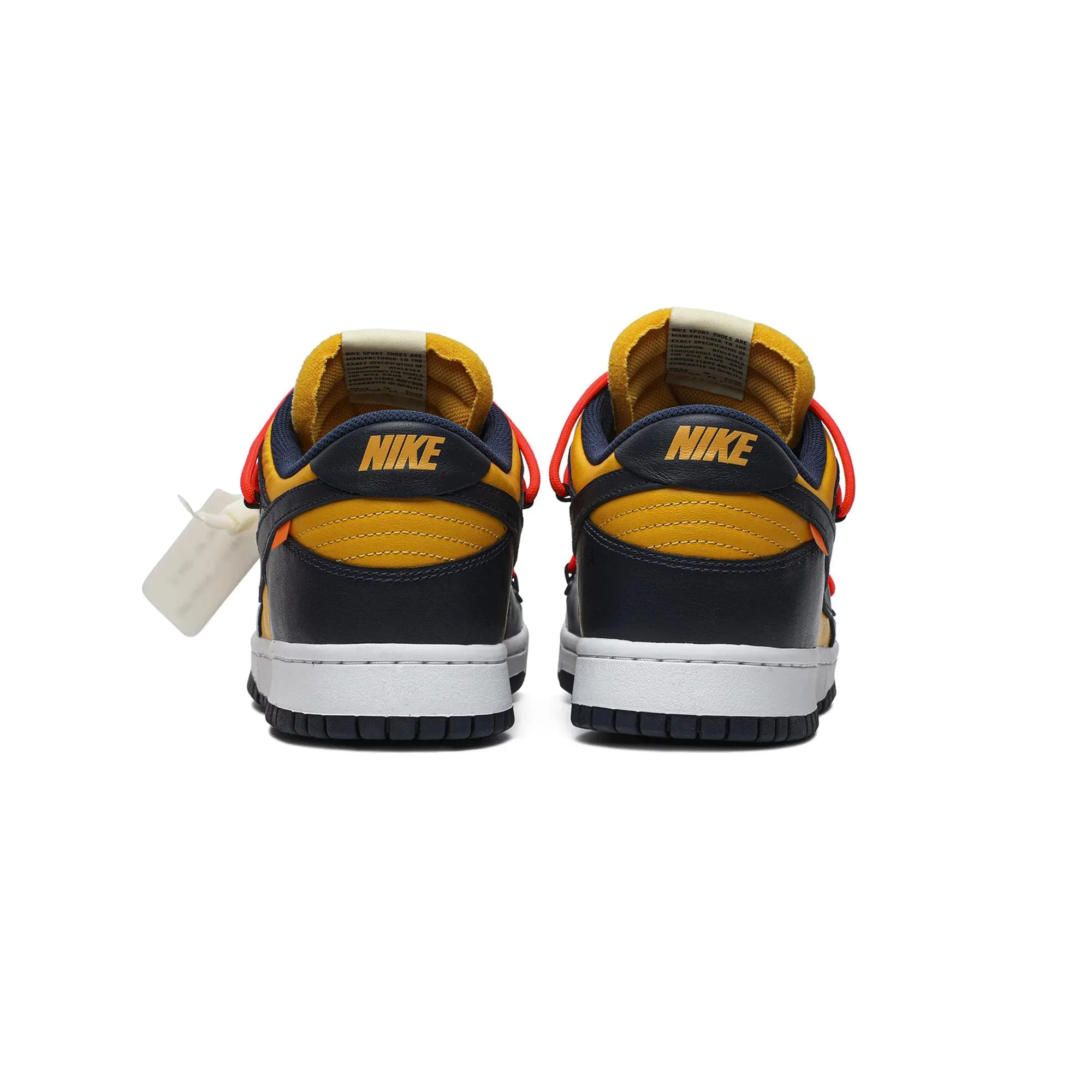 Dunk Low x Off-White - University Gold Midnight Navy (New) Adaptive Form Shock dispersion
