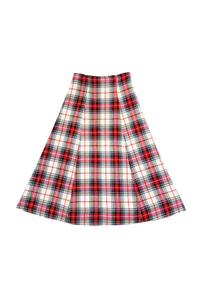 Holiday Guest Skirt MIDI - Stewart Plaid Quick Conversion Hem Full Coverage