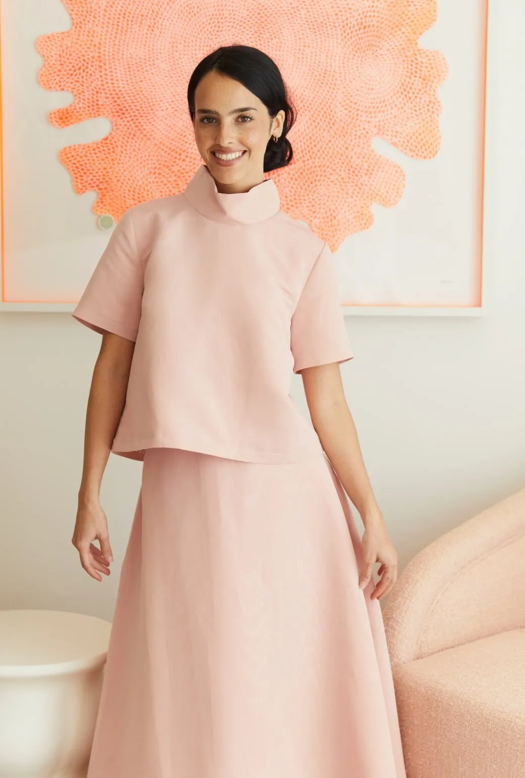 The Laura Skirt - Ballet Pink Moir?? Chilly Comfort