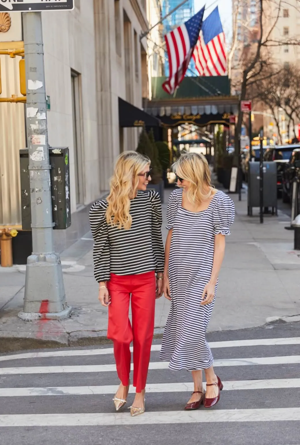 Buru x Kristin Kennedy Charlie Pant - Red Poplin Flexible Fabric Flattering Comfort