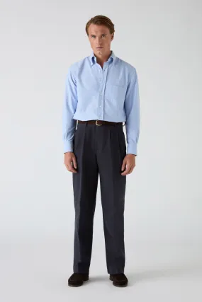 Fashion-Forward Antonello Cotton Trousers - Navy