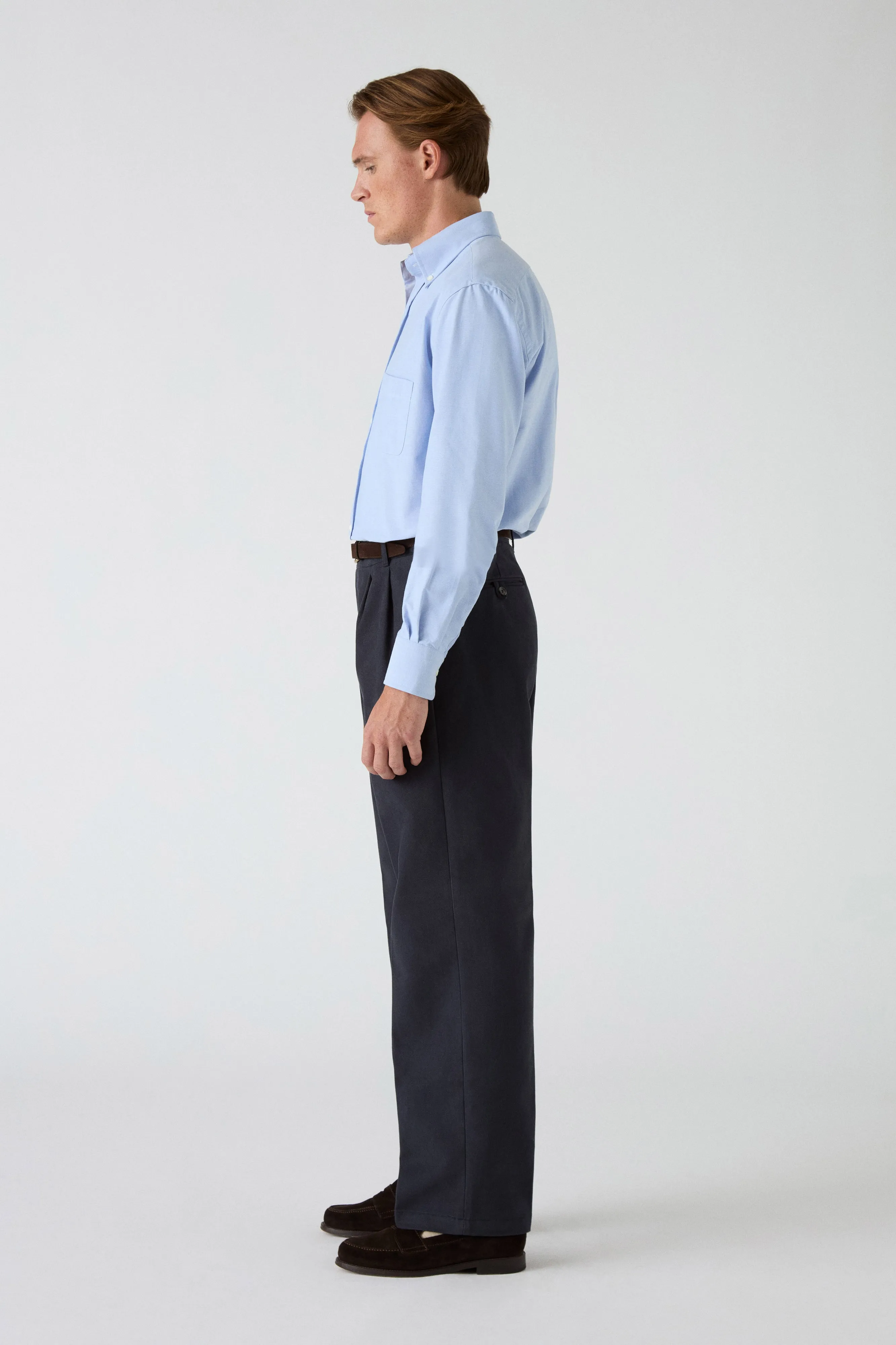 Antonello Cotton Trousers - Navy Machine washable
