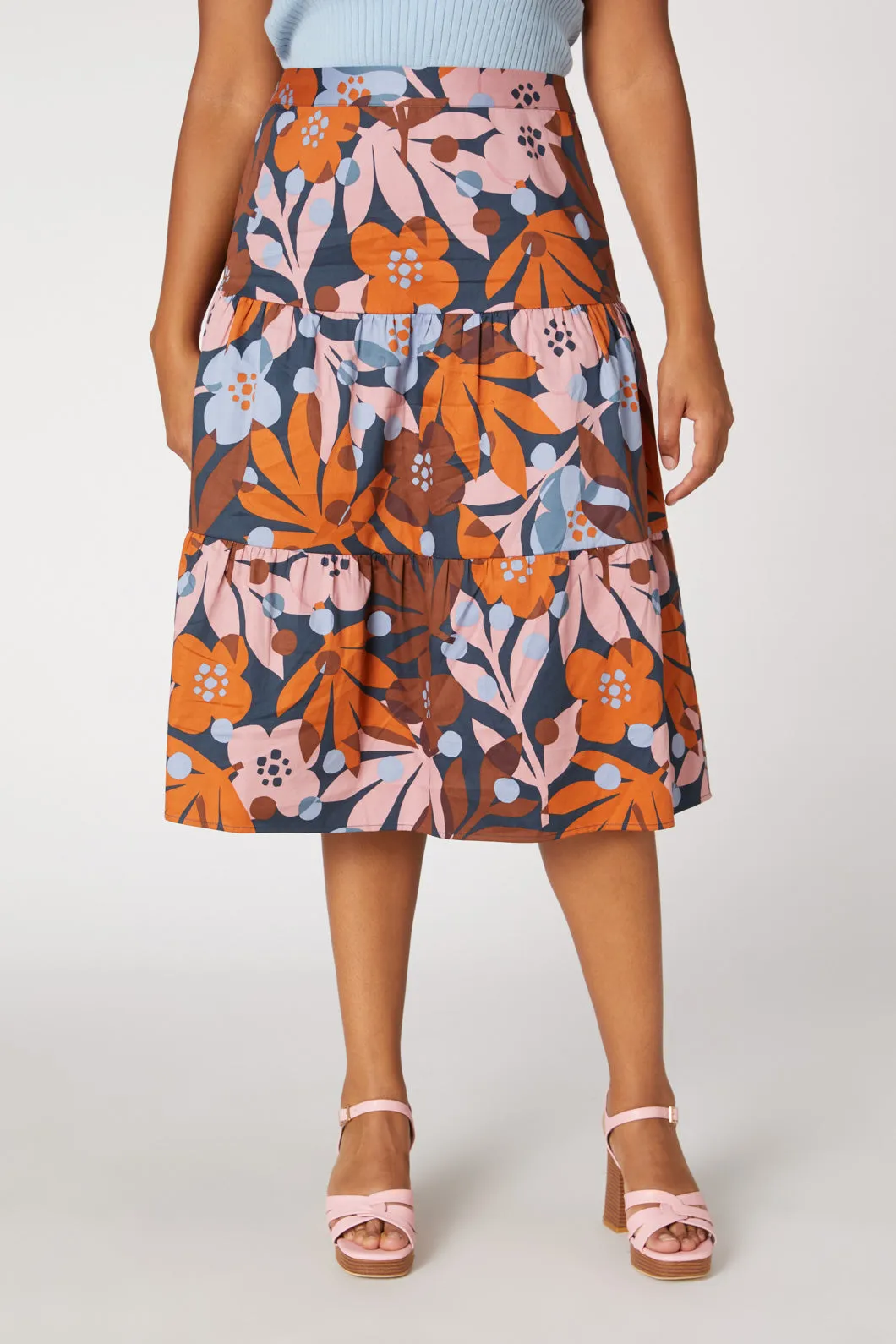 Pippa Floral Skirt Layering Comfort Casual Style
