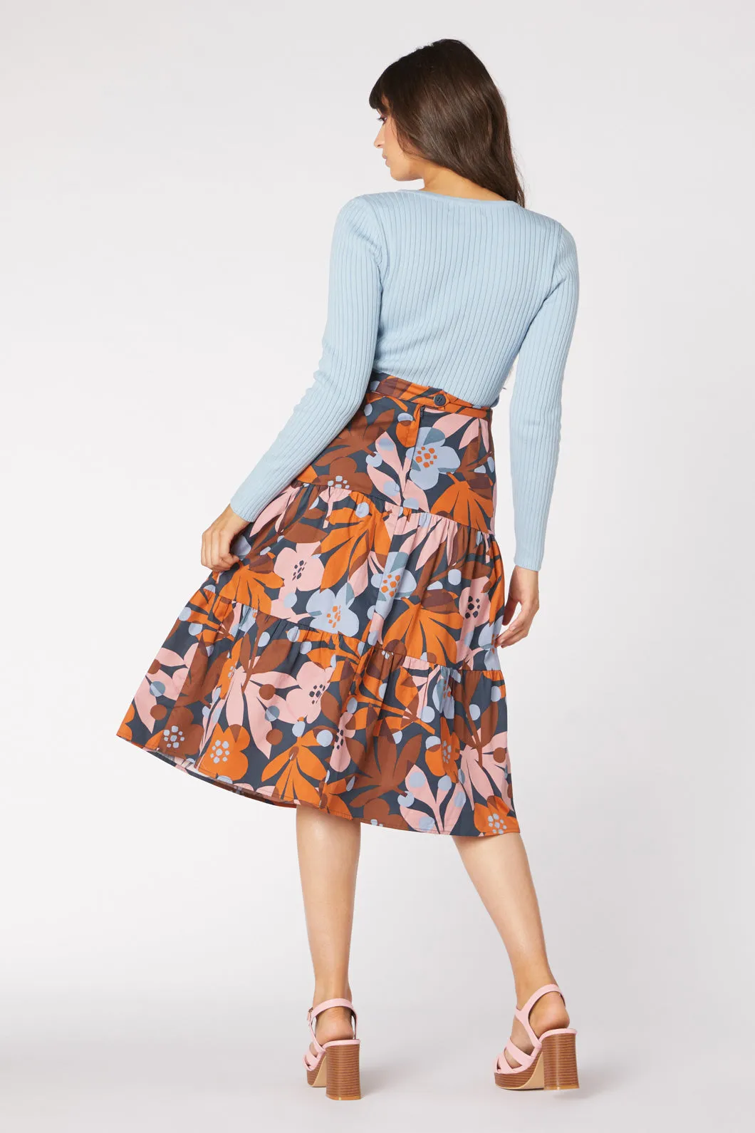 Elastic Fit Pippa Floral Skirt