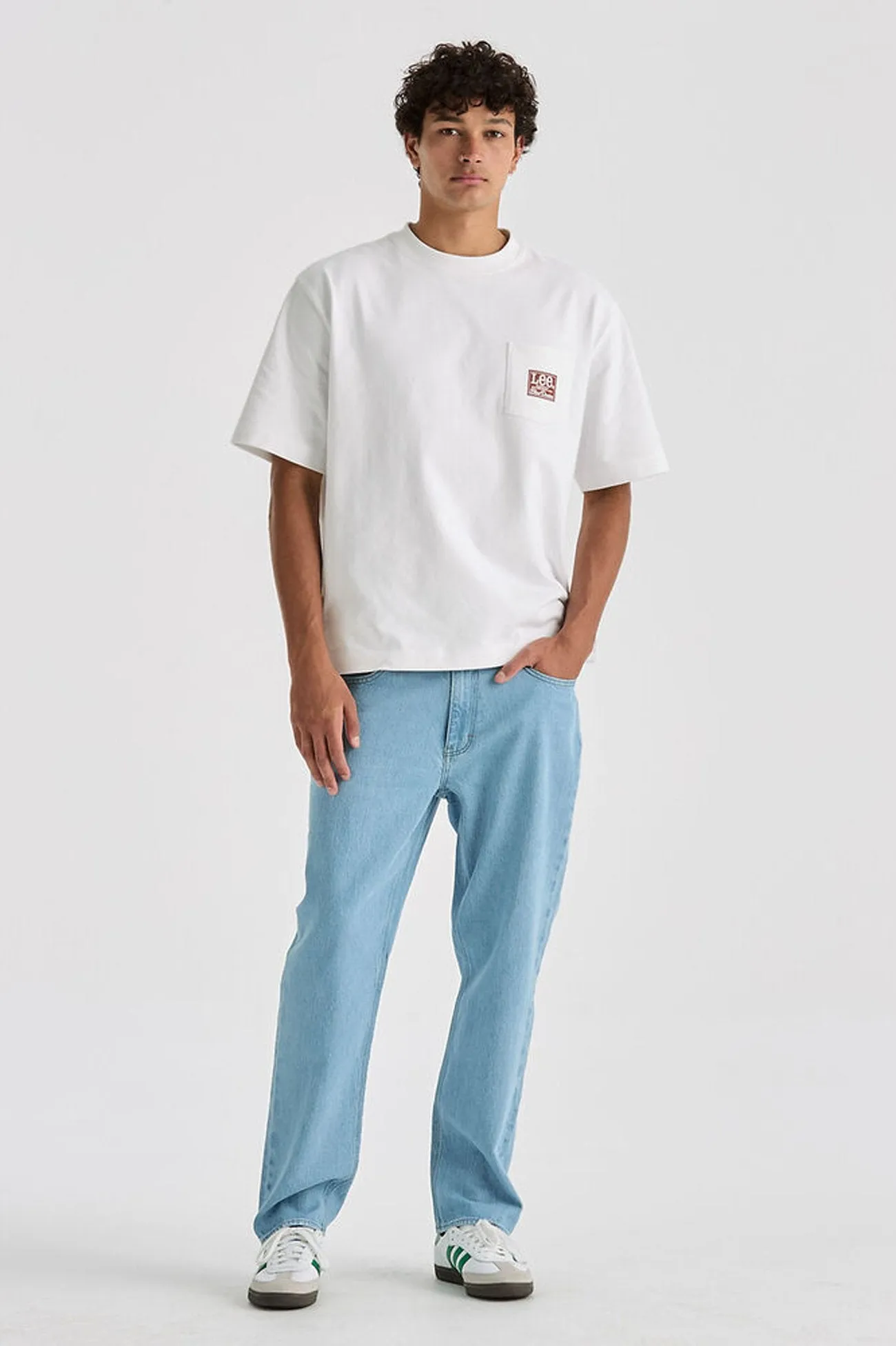 DoubleLayeredFabric L-Three Jean Gridlock Blue